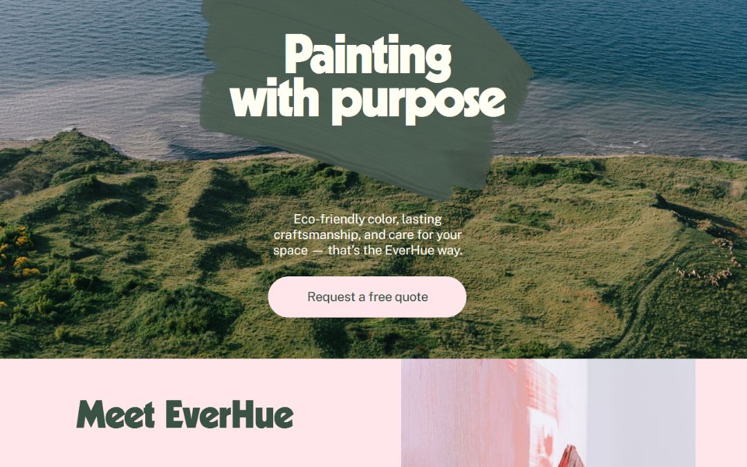 Painting website — converted WordPress page preview